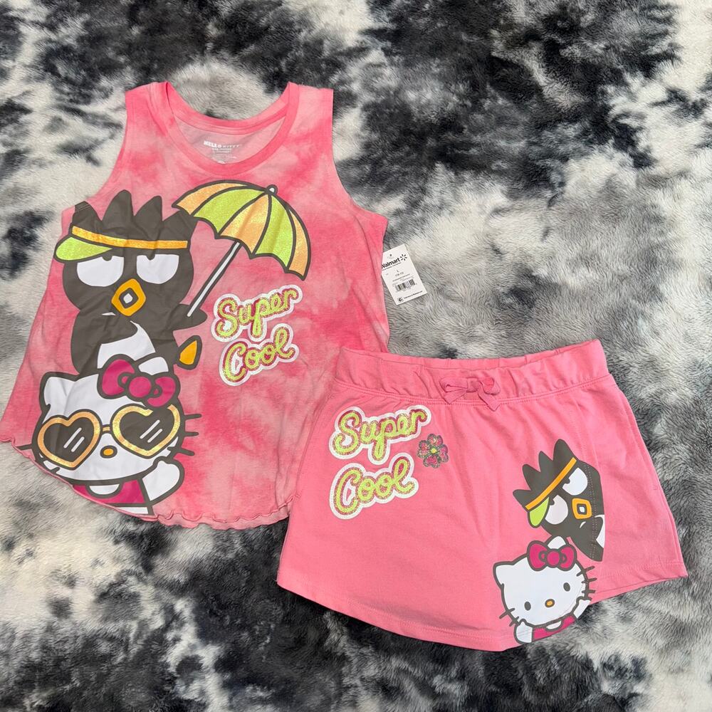 NWT Sanrio Hello Kitty Girls Graphic Tank Top Skort Set